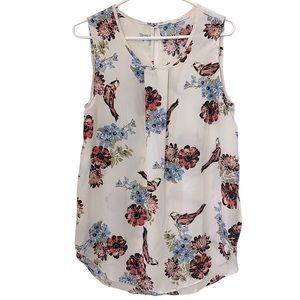 Le Lis Bird & Flower Print Blouse